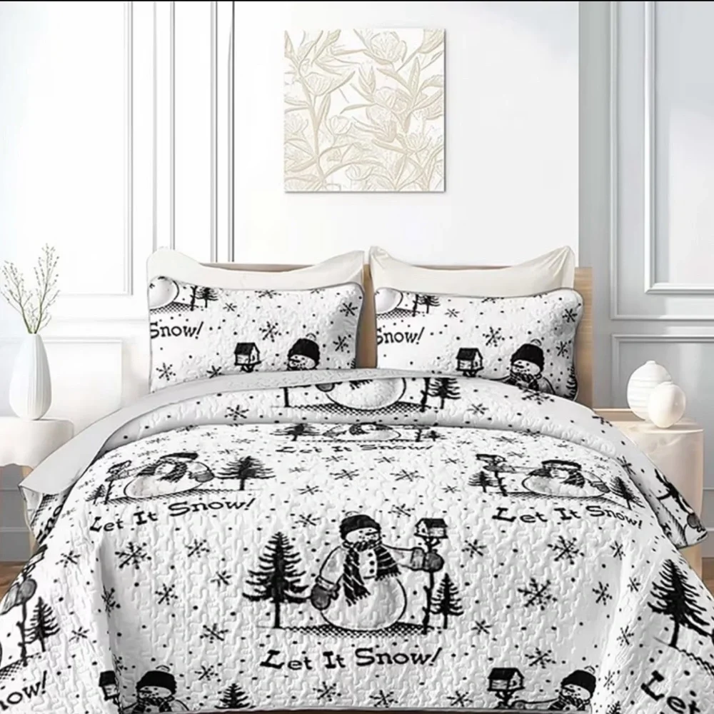Snowman Themed Bedding Set